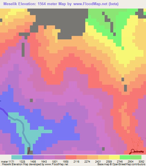 Meselik,Turkey Elevation Map