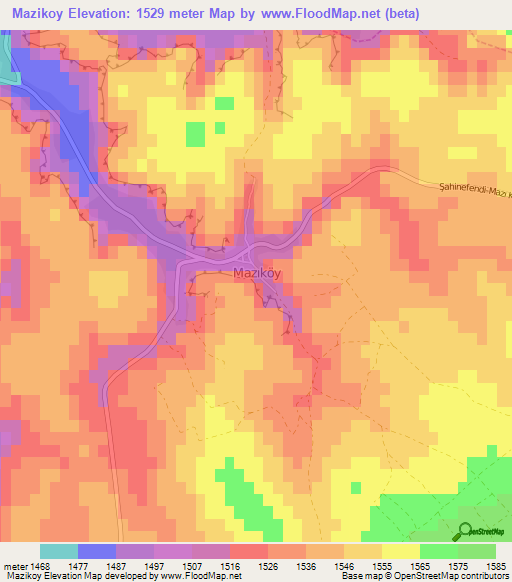 Mazikoy,Turkey Elevation Map