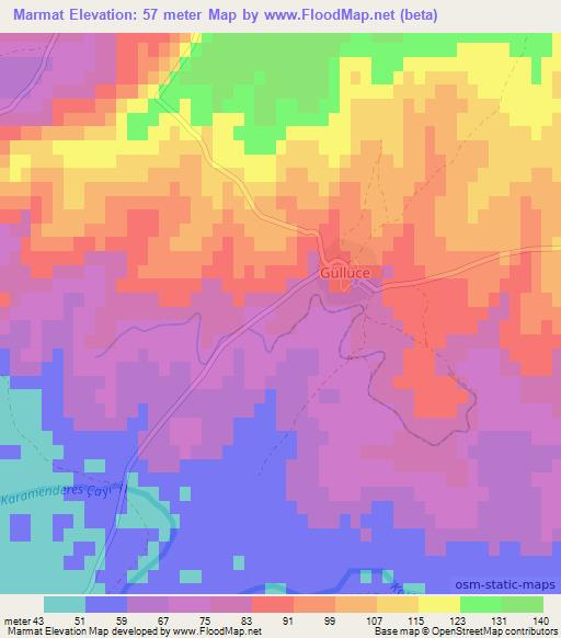 Marmat,Turkey Elevation Map