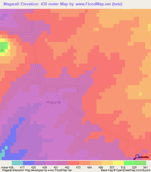 Magarali,Turkey Elevation Map