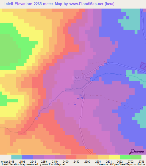 Laleli,Turkey Elevation Map