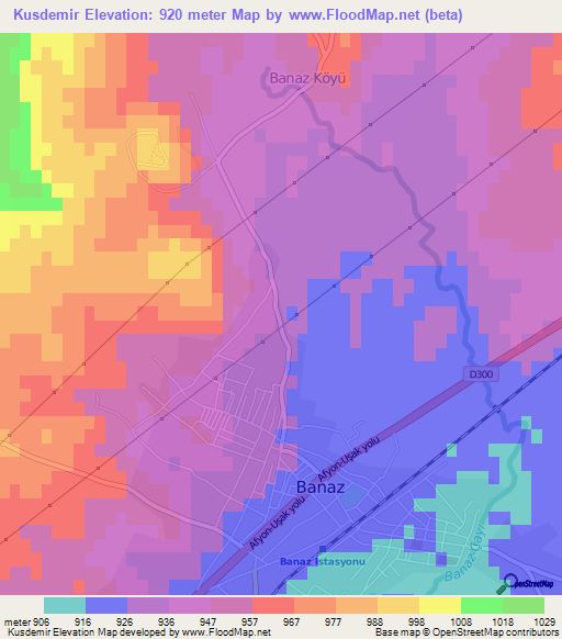 Kusdemir,Turkey Elevation Map