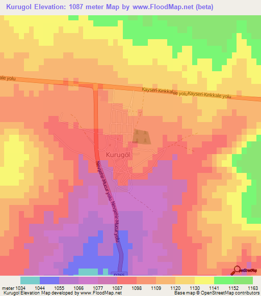 Kurugol,Turkey Elevation Map