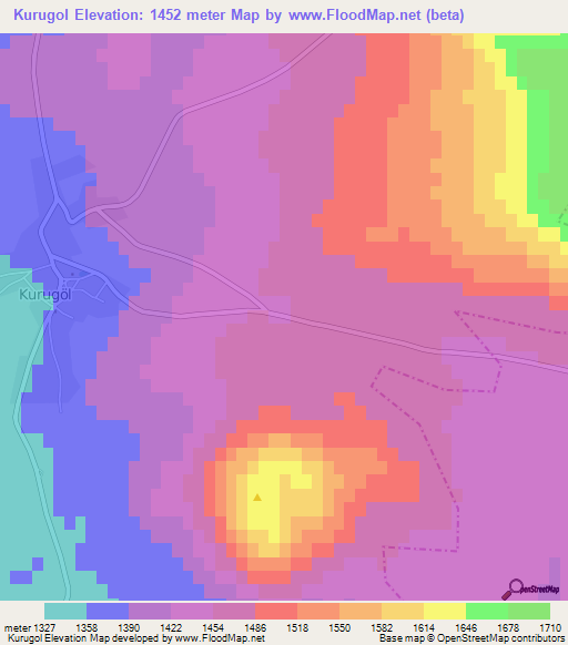 Kurugol,Turkey Elevation Map