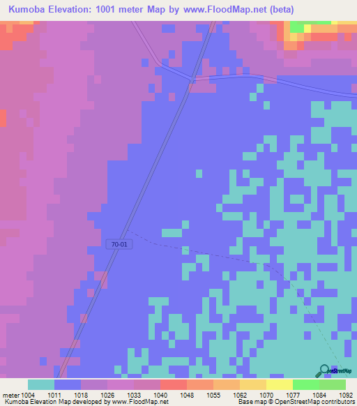 Kumoba,Turkey Elevation Map