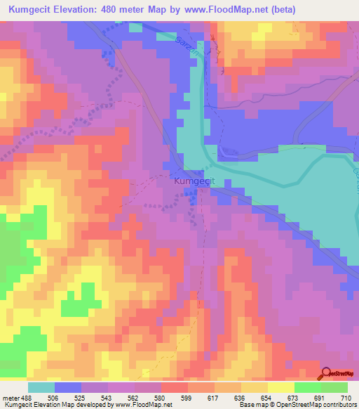 Kumgecit,Turkey Elevation Map