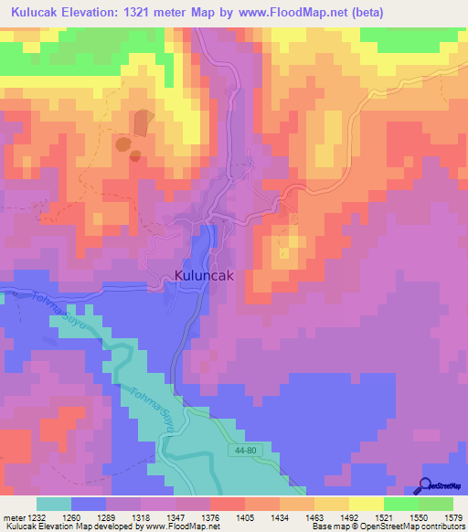 Kulucak,Turkey Elevation Map