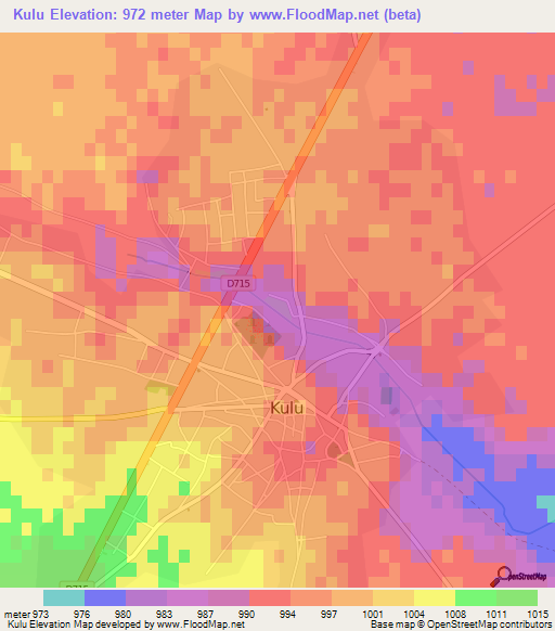 Kulu,Turkey Elevation Map