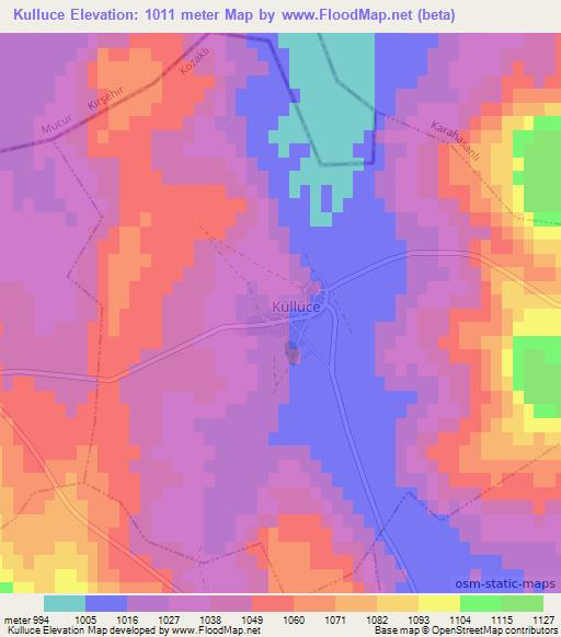 Kulluce,Turkey Elevation Map