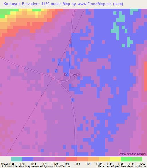 Kulhuyuk,Turkey Elevation Map