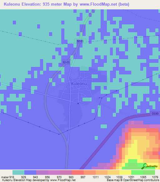 Kuleonu,Turkey Elevation Map