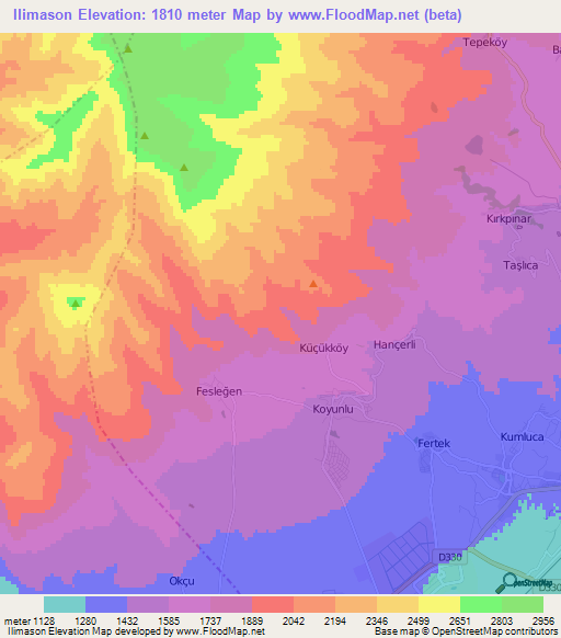 Ilimason,Turkey Elevation Map