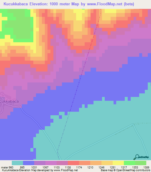 Kucukkabaca,Turkey Elevation Map