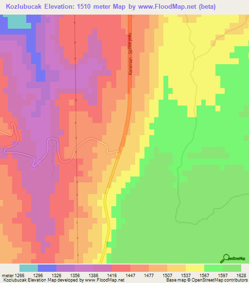 Kozlubucak,Turkey Elevation Map