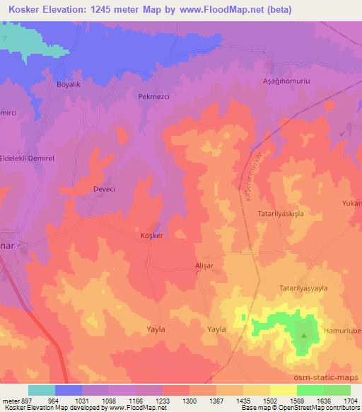 Kosker,Turkey Elevation Map