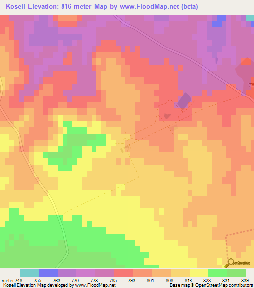 Koseli,Turkey Elevation Map