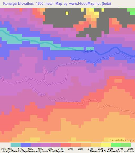 Konalga,Turkey Elevation Map