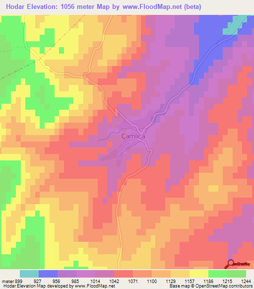 Hodar,Turkey Elevation Map