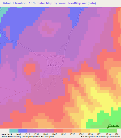 Kitreli,Turkey Elevation Map