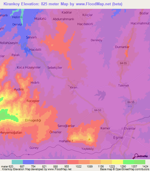 Kirankoy,Turkey Elevation Map