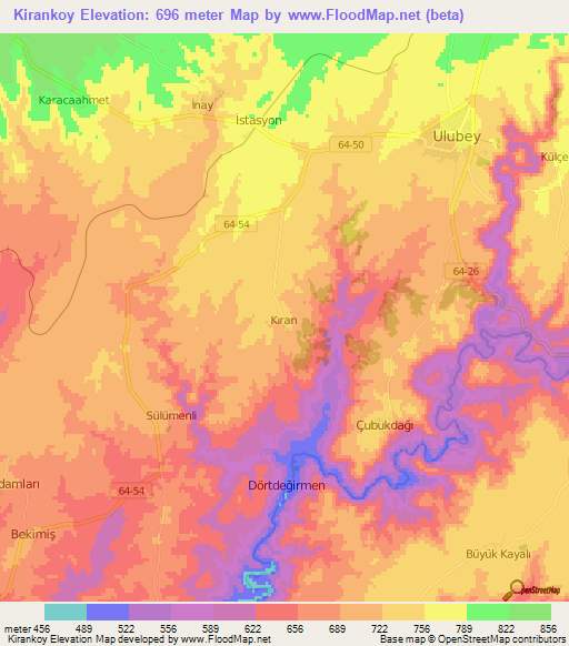 Kirankoy,Turkey Elevation Map