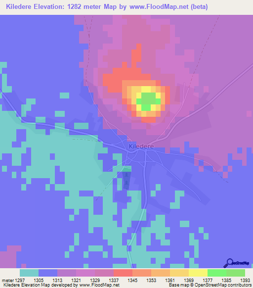 Kiledere,Turkey Elevation Map