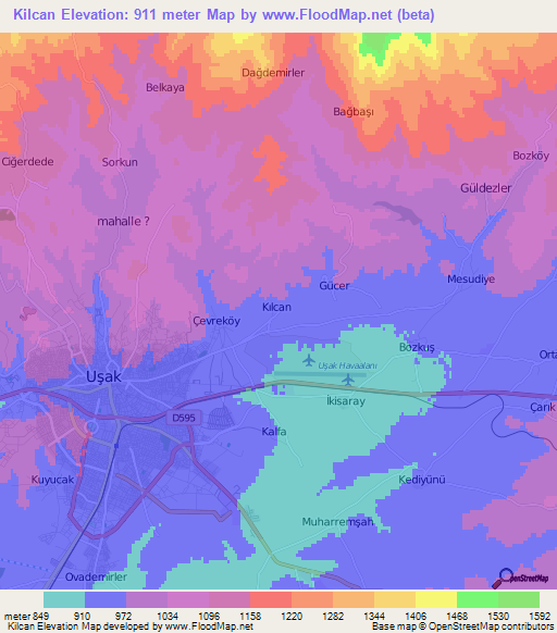 Kilcan,Turkey Elevation Map