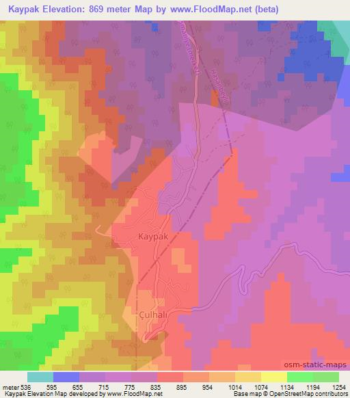 Kaypak,Turkey Elevation Map