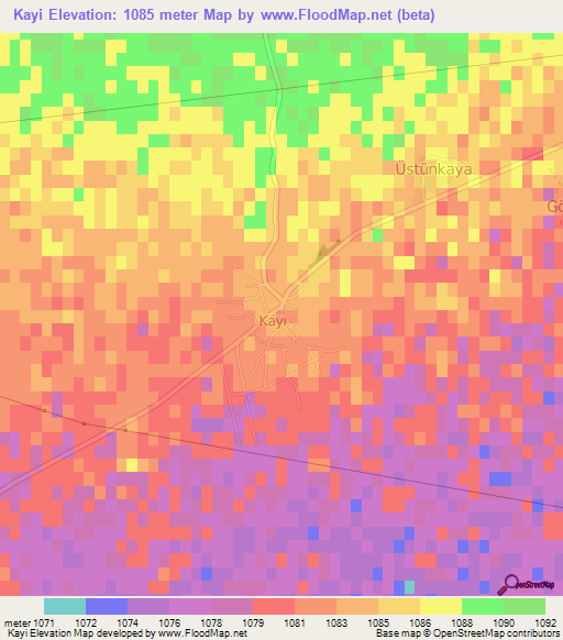 Kayi,Turkey Elevation Map