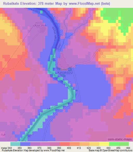 Rubaikale,Turkey Elevation Map