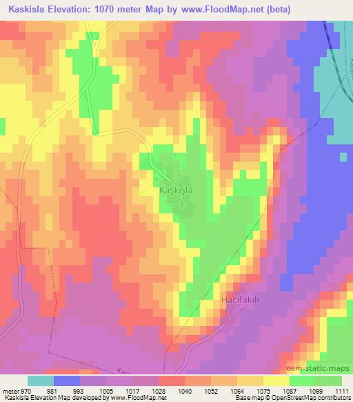 Kaskisla,Turkey Elevation Map