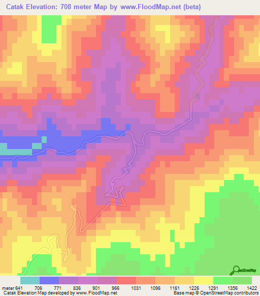 Catak,Turkey Elevation Map