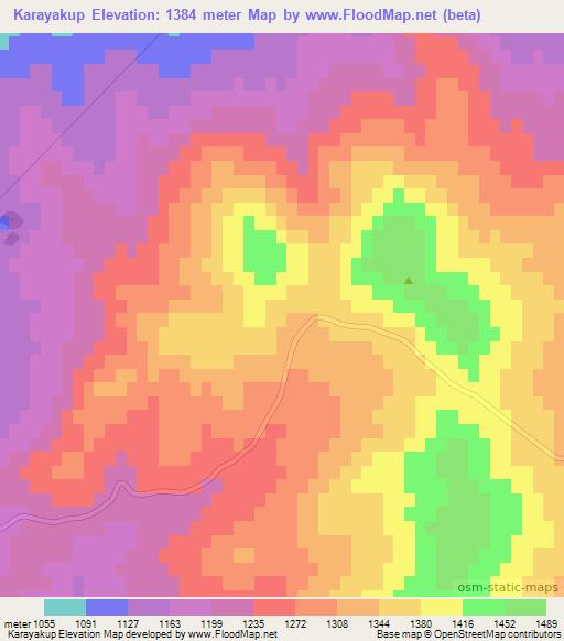 Karayakup,Turkey Elevation Map