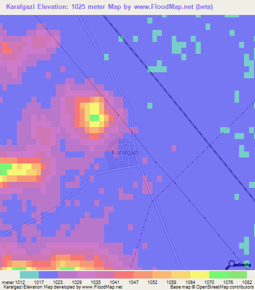 Karalgazi,Turkey Elevation Map