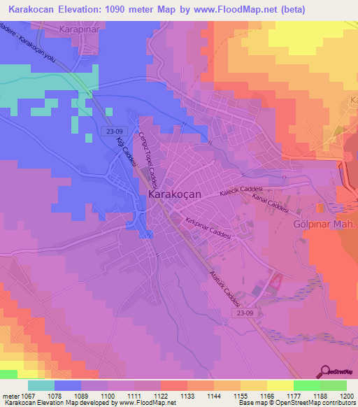 Karakocan,Turkey Elevation Map