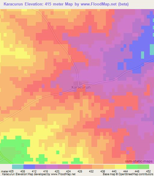 Karacurun,Turkey Elevation Map