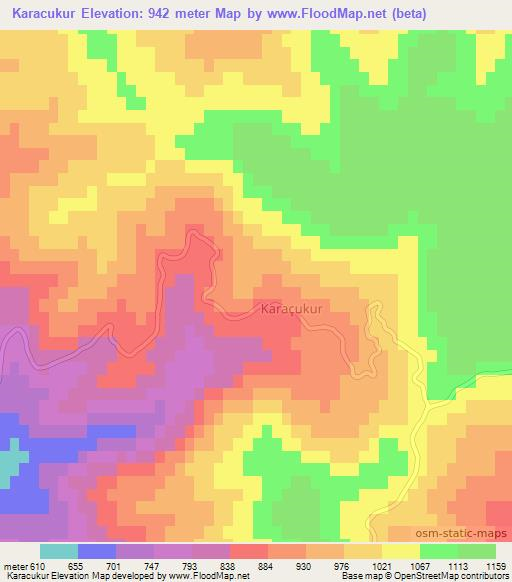 Karacukur,Turkey Elevation Map