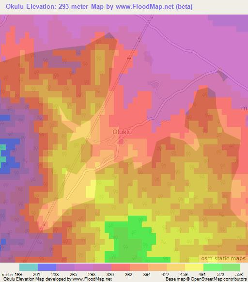 Okulu,Turkey Elevation Map