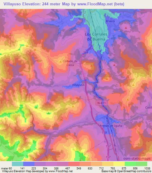 Villayuso,Spain Elevation Map