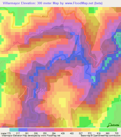 Villarmayor,Spain Elevation Map