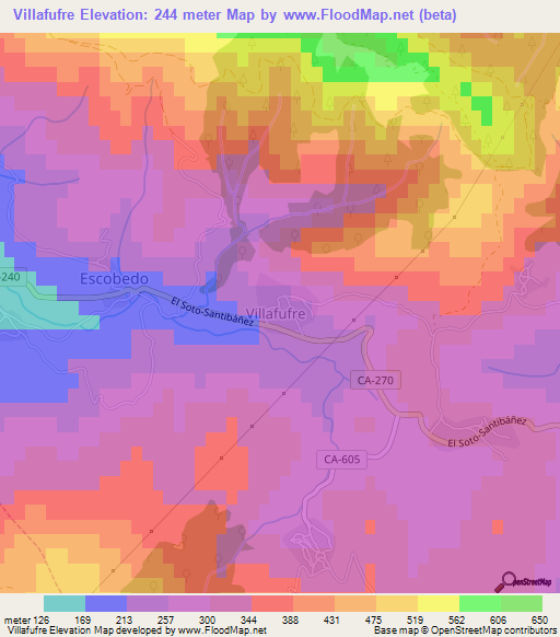 Villafufre,Spain Elevation Map