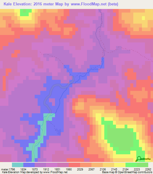 Kale,Turkey Elevation Map