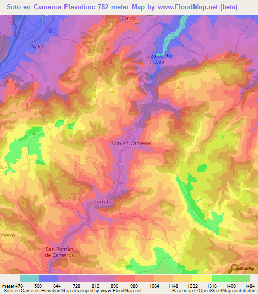 Soto en Cameros,Spain Elevation Map