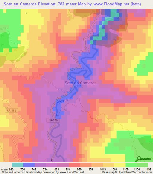 Soto en Cameros,Spain Elevation Map