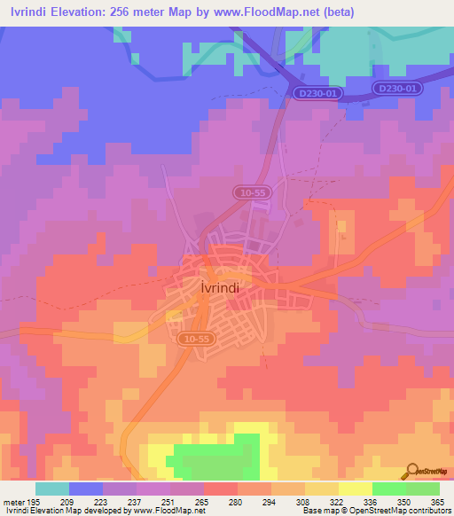 Ivrindi,Turkey Elevation Map