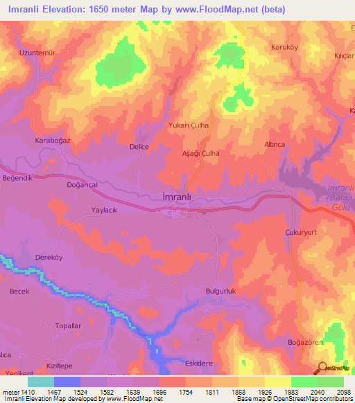 Imranli,Turkey Elevation Map