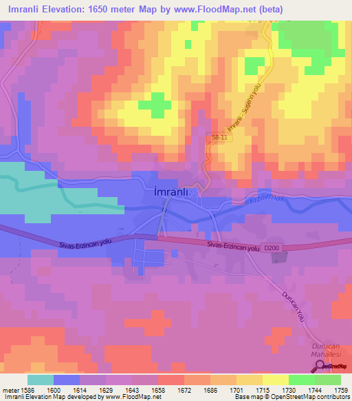 Imranli,Turkey Elevation Map