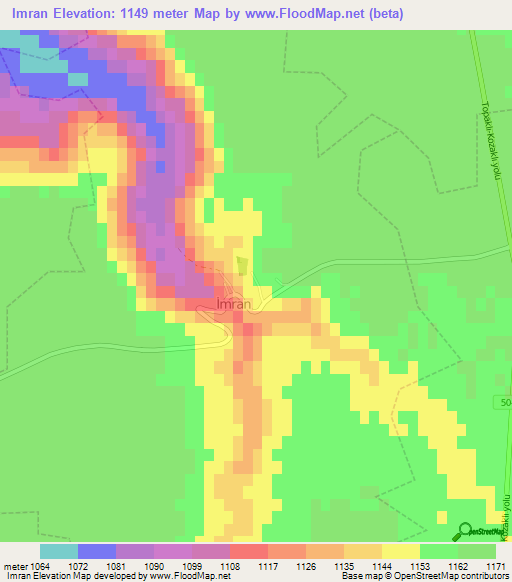 Imran,Turkey Elevation Map