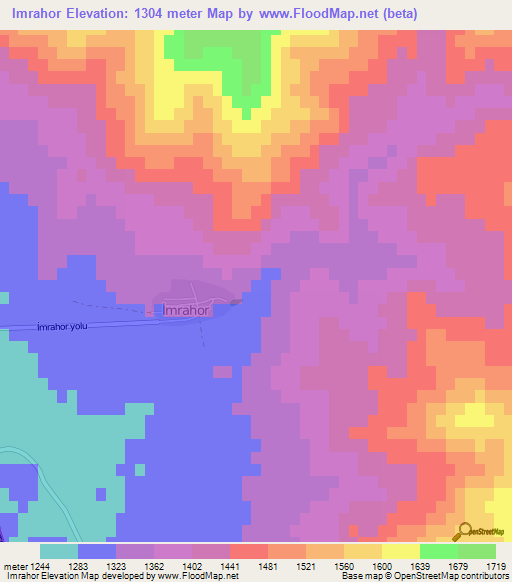 Imrahor,Turkey Elevation Map