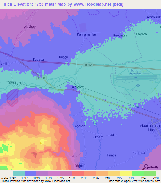 Ilica,Turkey Elevation Map